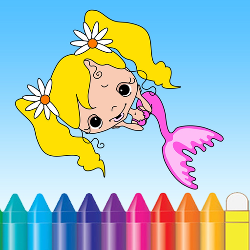 Sea Animals & Mermaid Coloring Book - Drawing Painting Kids app icon
