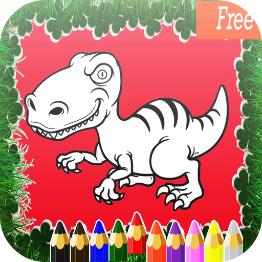 Dino Paint Drawing Color : Cute Caricature Art Idea Pages For Kids app icon
