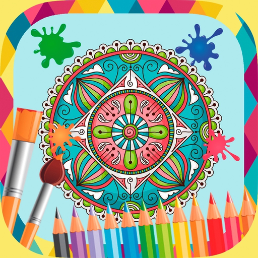 Book of mandalas to paint app icon