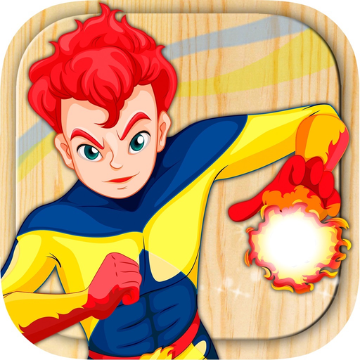 Superheroes coloring book. Paint heroes and heroines who save the world app icon