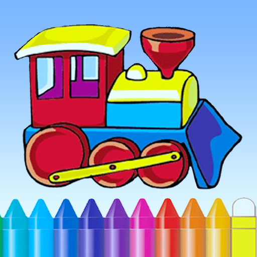 Train Coloring Book - Cute Drawing for Kids Free Games app icon