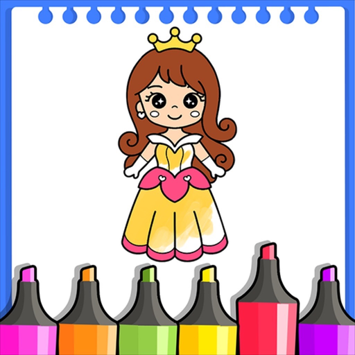 Princess Coloring Drawing Book app icon