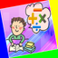 Simple math problems test for 1st grade homeschool icon