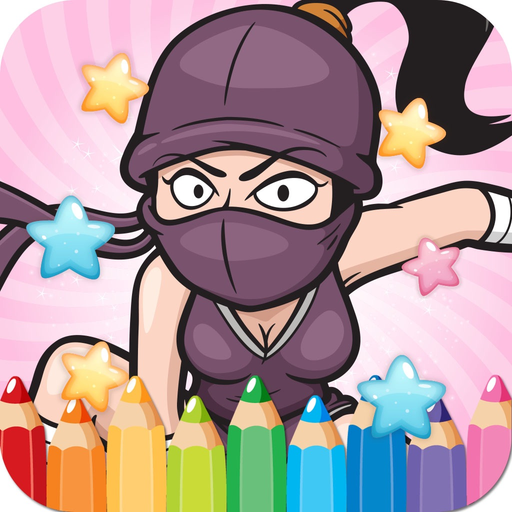 Coloring Book Cute Ninja Colorings Pages - pattern educational learning games for toddler & kids app icon
