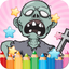 Coloring Book Cute Zombie Colorings Pages - pattern educational learning games for toddler & kids icon