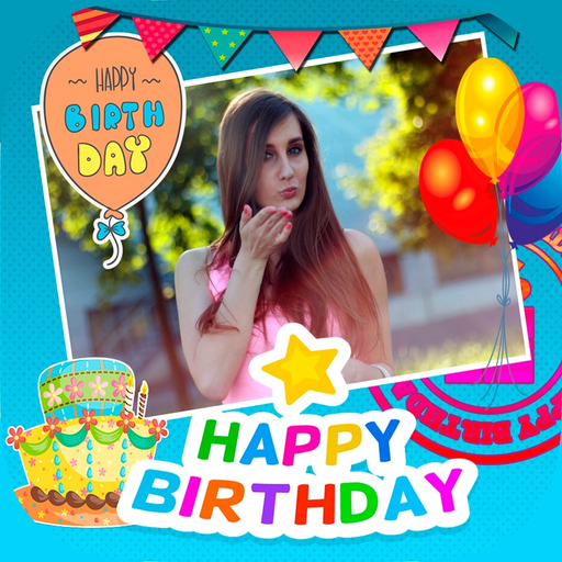 Happy birthday photos frames app icon