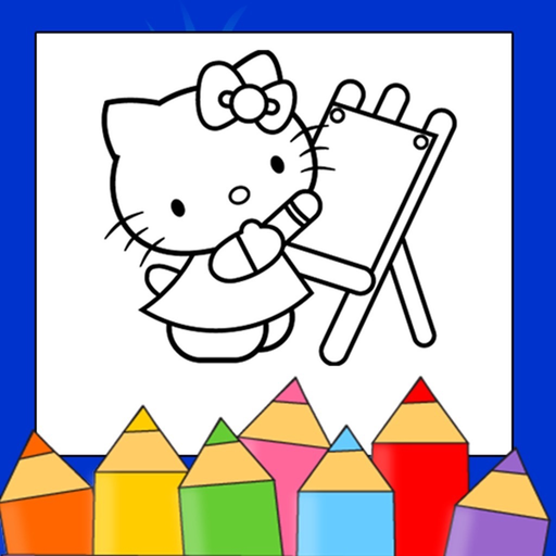 Kids coloring & drawing Book app icon