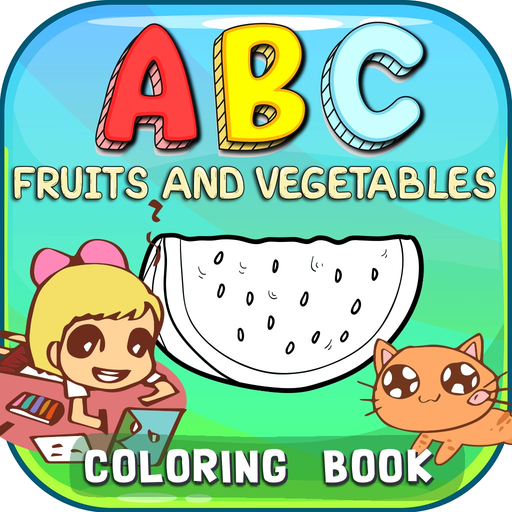 ABC Fruits And Vegetables Coloring Book: Learning English Vocabulary Free For Toddlers And Kids! app icon