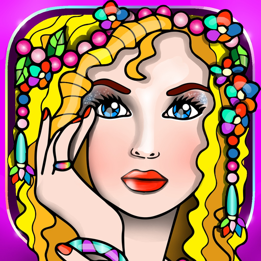 Fashion Coloring Books for Adults with Girls Games app icon