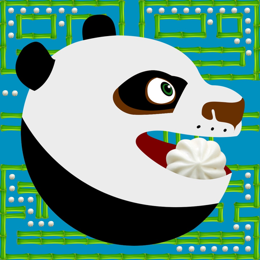 Pac Panda - kung fu man and monsters in 256 endless arcade maze app icon