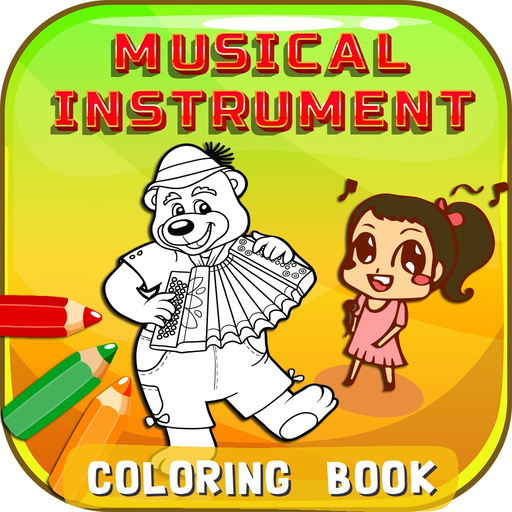 Musical Instrument Phonics Coloring Book: Learning English Vocabulary Free For Toddlers And Kids! app icon
