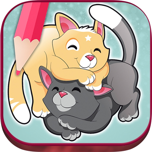Cats coloring pages - drawings to paint and color kittens app icon