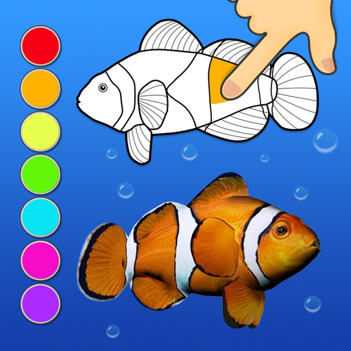 Dancing fishes. 3D Coloring App app icon