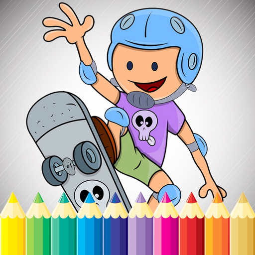 Sport Cartoon Coloring Book - Drawing for kids free games app icon