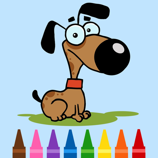 Cute Dog Drawings & Finger Coloring Pages for Kids app icon