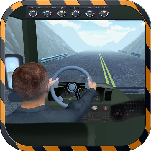 Mountain Bus Driving Simulator Cockpit View - Dodge the traffic on a dangerous highway app icon