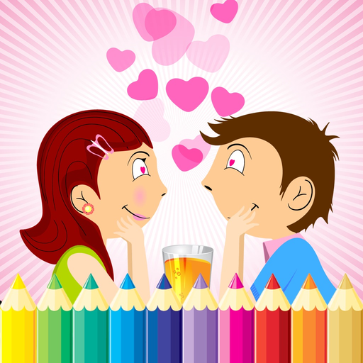 Valentine Day Coloring Book - All In 1 Drawing, Paint And Color Games HD For Good Kid app icon