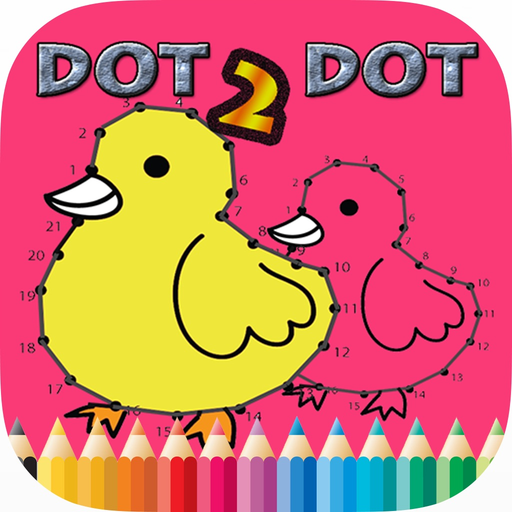 Dot to Dot Coloring Book Brain Learning  - Free Games For Kids app icon