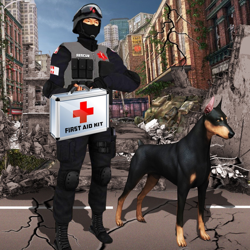 Earthquake Relief & Rescue Simulator : Play the rescue sniffer dog to Help earthquake victims. app icon
