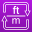 Feet to Meters and Meters to Feet length converter icon