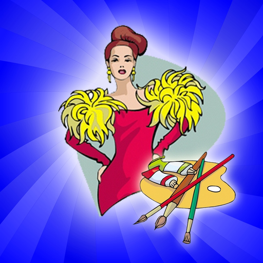 Supermodel finger painting for kids app icon