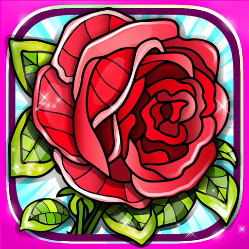 Flowers Coloring Pages for Adult with Rose Mandala app icon