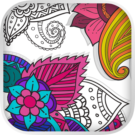 Mandalas paint & color relax app icon