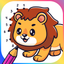 Connect dots for coloring book icon