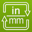 Inches to mm converter icon