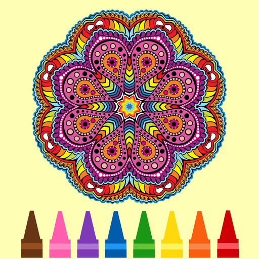 Mandala Adult Coloring Book for Stress Relief Free Printable app icon