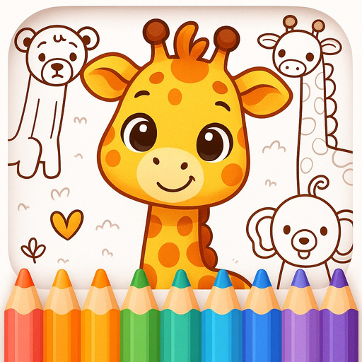 Connect dots & paint – jungle app icon