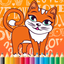 Cat Cartoon Paint and Coloring Book Learning Skill - Fun Games Free For Kids icon