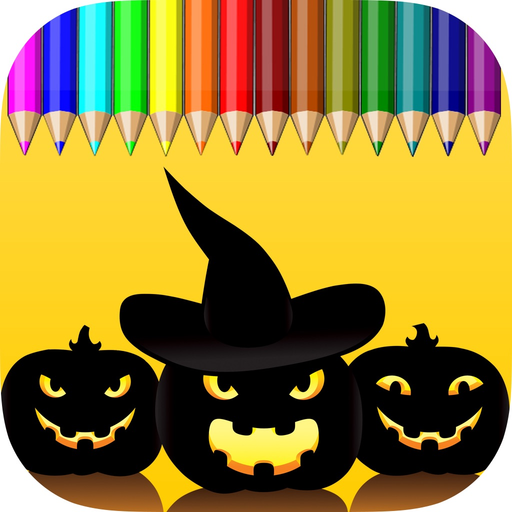 Coloring Book Happy Halloween Free Game For Kids app icon