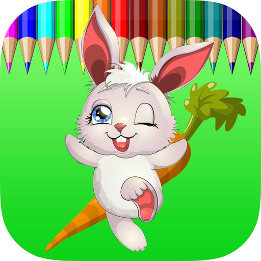 Coloring Book Rabbit free game for kids app icon