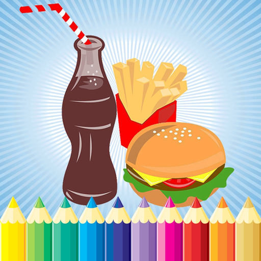 Food Coloring Book For Kids - All In 1 Drawing and Painting Free Printable Pages app icon