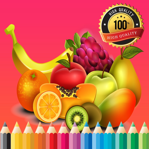 Fruit Vegetable Paint and Coloring Book: Learning Skill The Best of Fun Games Free For Kids app icon