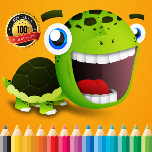 The Turtle Cartoon Paint and Coloring Book Learning Skill - Fun Games Free For Kids app icon