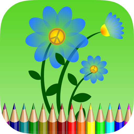 Flower Coloring Book - Learn drawing and painting for kids app icon