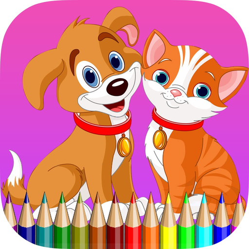Cat&Dog Coloring Book-Learn Drawing and Painting For Kids app icon
