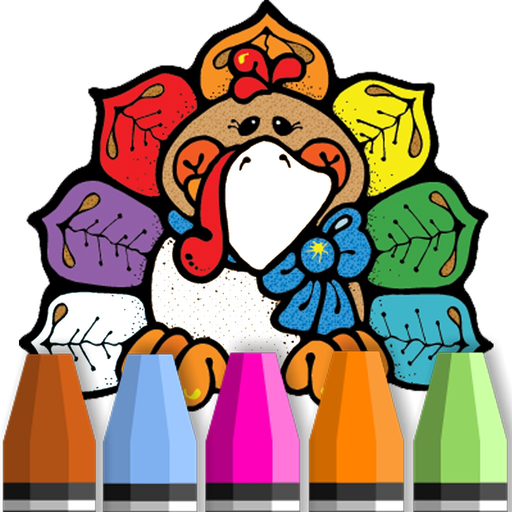 Happy Thanksgiving Greeting Coloring Book - Learn to Painting Cartoon Character For Kids app icon