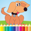 Dog Coloring Book for kid - Animal Paint and Drawing free game color good HD icon