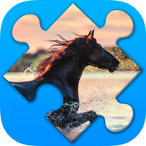 Horses jigsaw puzzles for adults app icon