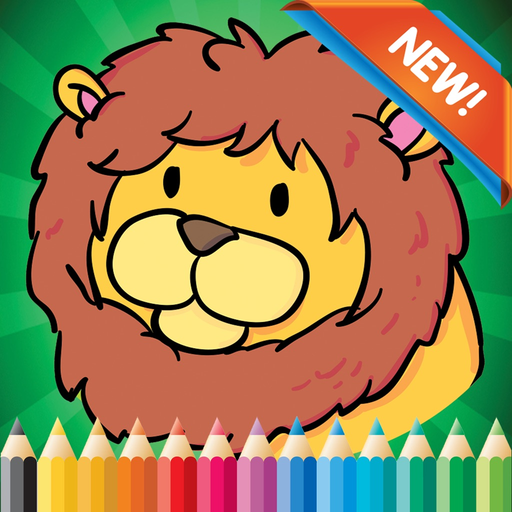 Coloring Book games free for children age 1-10: These cute animal lion coloring pages provide hours of fun activities app icon
