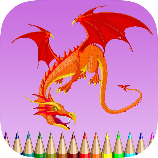 Dragon Coloring Book for Children: Learn to color and draw a dragon, monster and more app icon
