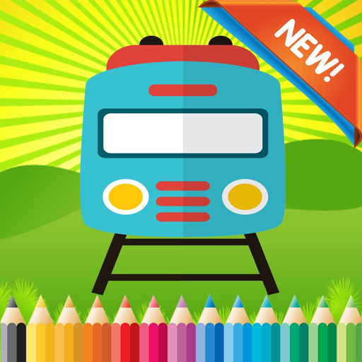 Train Friends Coloring Book for children age 1-10: Games free for Learn to use finger to drawing or coloring with each coloring pages app icon