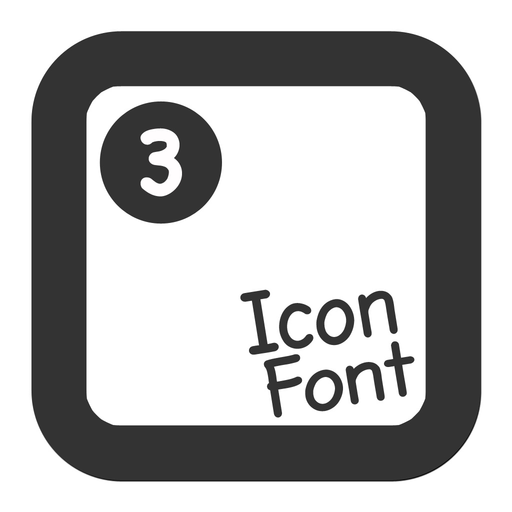 Icon Font - with tagline for Google Material Icons app icon