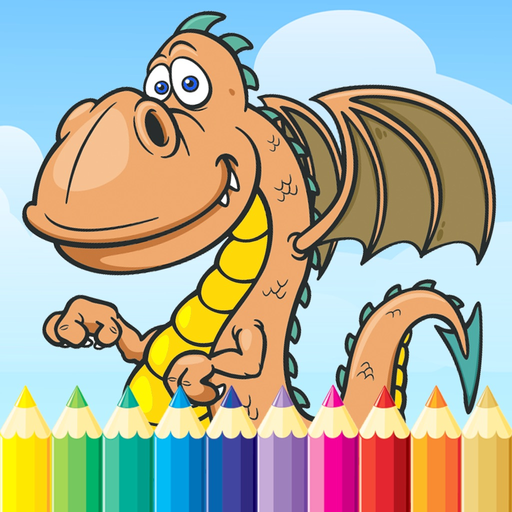 Dragon Dinosaur Coloring Book - Drawing and Painting Dino Game HD, All In 1 Animal Series Free For Kid app icon