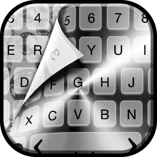 Silver Keyboard Themes Free – Luxury Keyboards with Fancy New Emoji.s, Fonts and Backgrounds app icon
