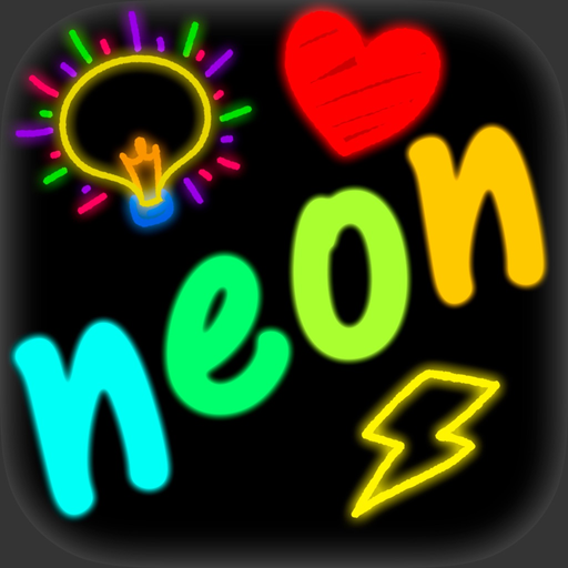 Neon draw – make laser notes app icon