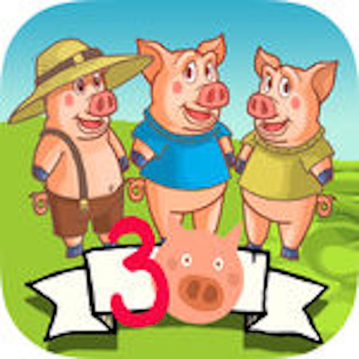 Interactive three little pigs app icon